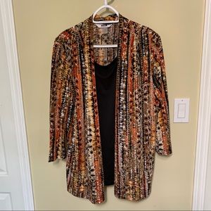 2/$30 Alia One-Piece Cardigan & Cami in rust tones